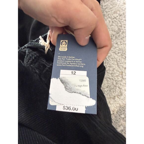 NEW Universal Thread Size 12/31 Relaxed Wide Leg Corduroy Jeans Pants Black NWT - Picture 11 of 14